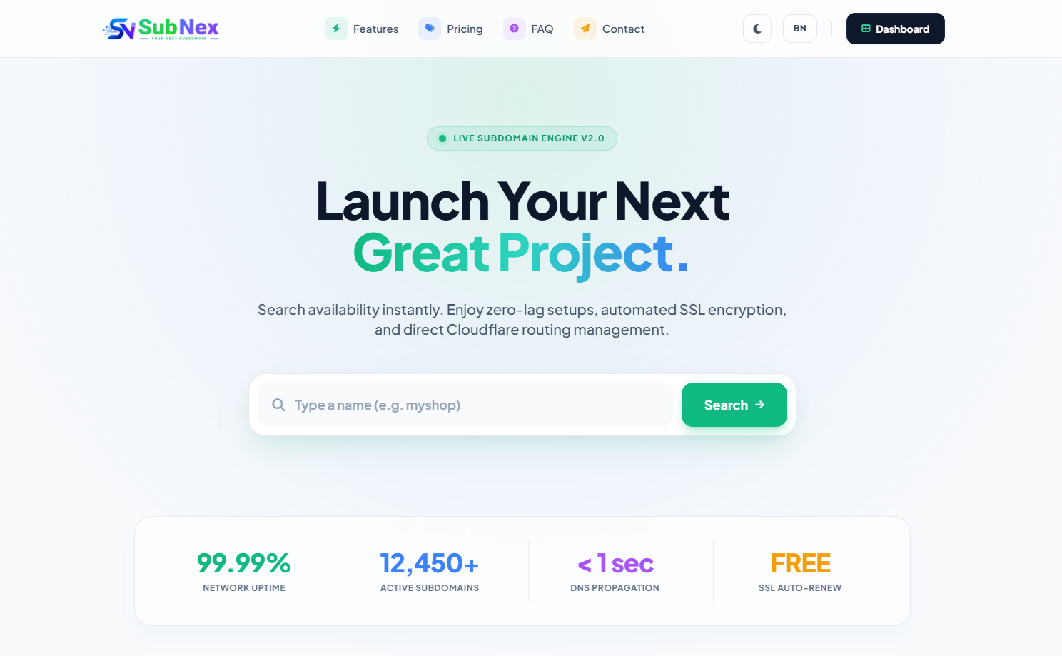 SubNex service — Your Company